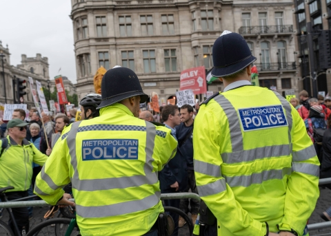 «Metropolitan Police» in London bei einer Demonstration