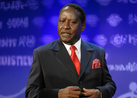 Raila Amolo Odinga bei der Weltwirtschftsforum Jahresversammlung 2009