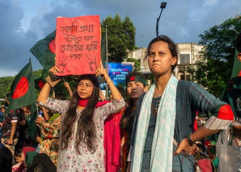 Proteste in Bangladesch (Symbolbild)