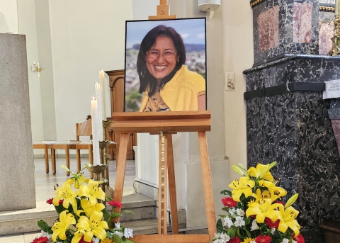 Die Blumen auf der Abschiedsfeier von Rosalba Rudolf am 31.10.2025 zeugten von ihrer Lebensfreude