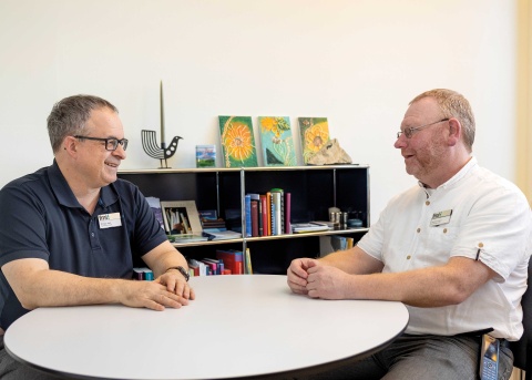 Philipp Aebi (links) und Helmut Finkel